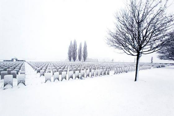 Tyne Cot Cemetery in Passchendaele, Belgium. It is home to over 12,000 graves.