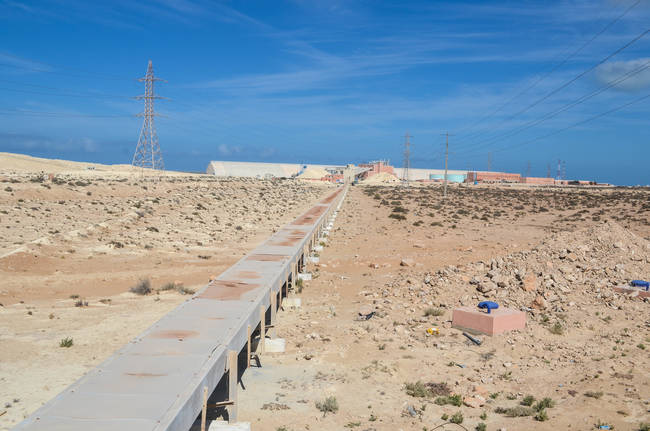 Used to transport phosphate rocks from the mines of Bou Craa to the port city of El-Aaiun, the phosphate is used in various countries to make fertilizer.