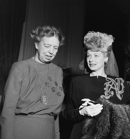 40. Eleanor Roosevelt and Lucille Ball