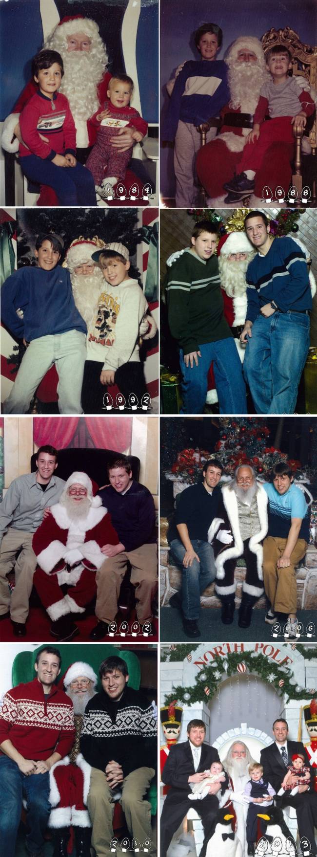 Taking a picture with Santa every year since 1984. Classic?