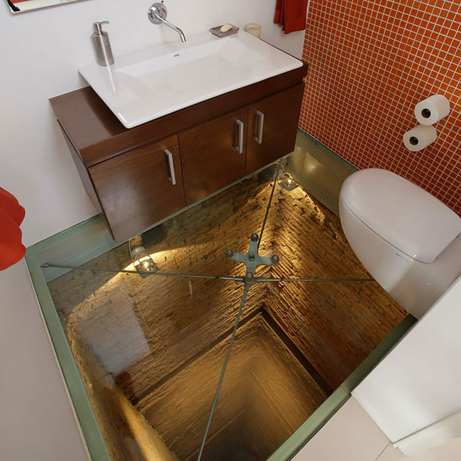 9.) A See-Through, Bottomless Floor