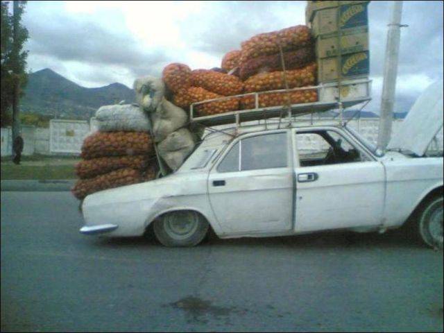 "But now we never have to buy fruit again! Which is good, because the car is no longer functional."