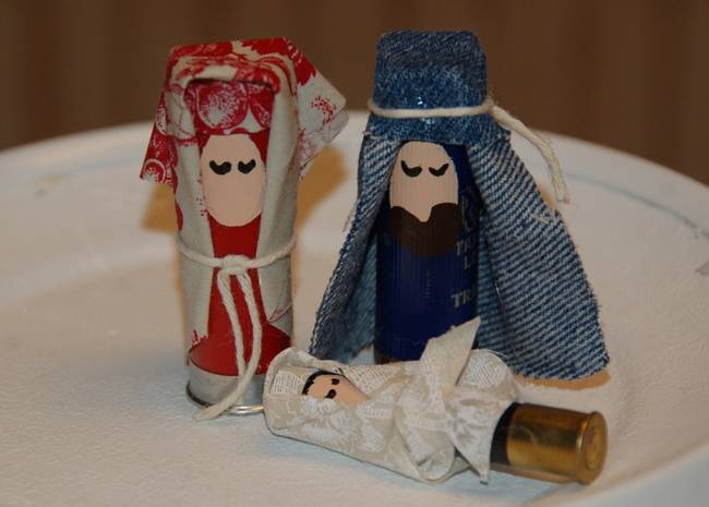 Shotgun shell nativity. Thug.