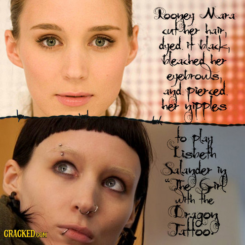 10.) Rooney Mara, The Girl with the Dragon Tattoo