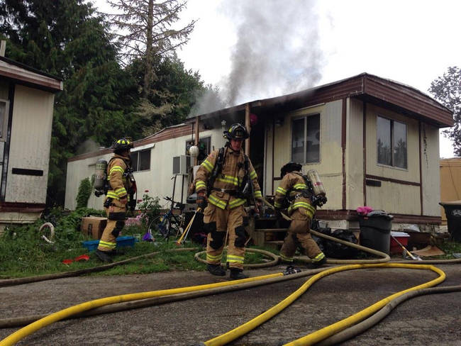 The flames, caused by unattended clothes in a dryer, were quickly extinguished. The firefighters then began to investigate inside the home.