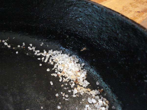 5.) Use coarse salt to clean any cast iron skillets that came with your furnished apartment.