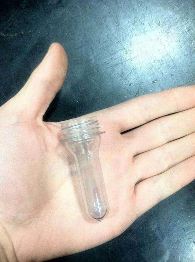 22.) What a liter bottle looks like before adding compressed air.