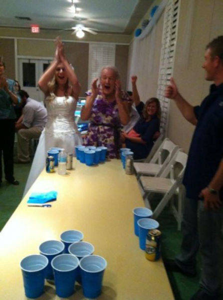 Apparently, beer pong also gets better with age.