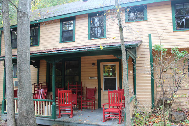 An annex of the main building, complete with adorable deck chairs.