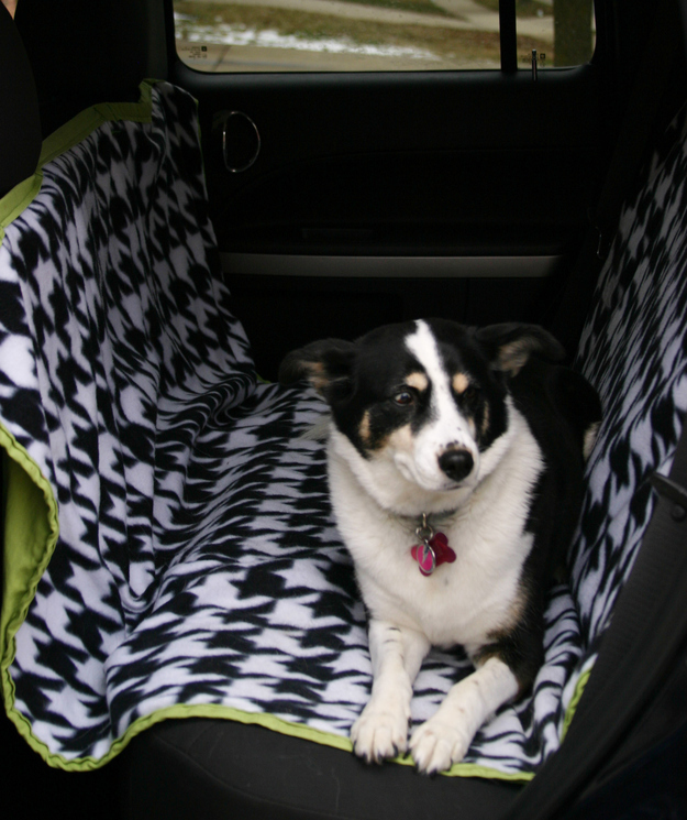 22. Save your dog from sudden stops by creating a hammock style car cover.