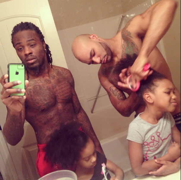 7.) Dads know about styling hair as well!