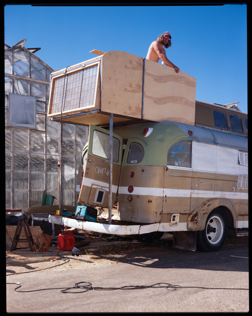 Ryan's inspiration for redesigning Ophelia was a DIY bus from a 1979 book called Rolling Homes.