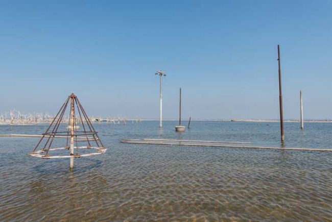 Recently, the flood waters have receded, revealing the ghostly remains of Epecuén.