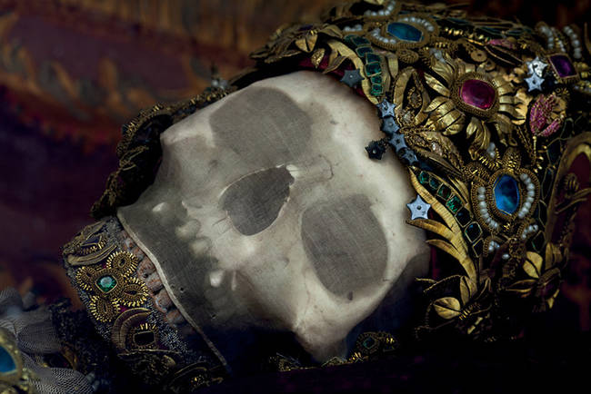 Skull of St. Getreu in Ursberg, Germany.