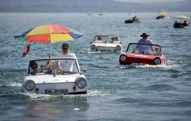 5.) European car-boats.