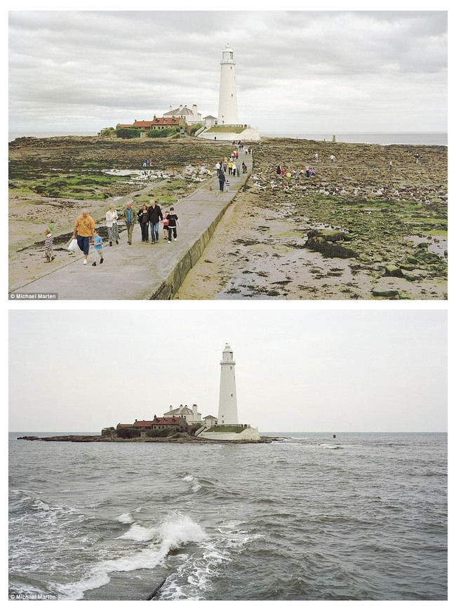 10.) St. Mary’s Lighthouse, Whitley Bay, Northumberland. High water 5:50pm, low water 1:00pm. (September 17 & 20 2008)