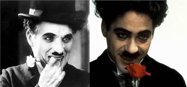 Robert Downey, Jr. as Charlie Chaplin in <i>Chaplin</i>