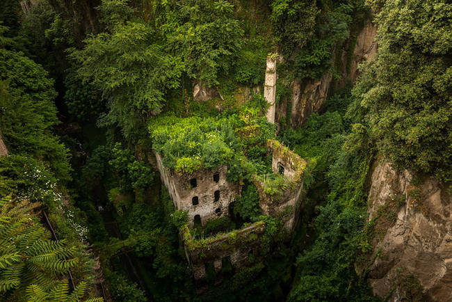 An abandoned mill in Sorento, Italy.