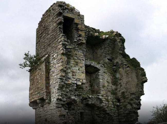 8.) Cloughanover Castle, Ireland - There's sadly not much left of this once beautiful castle.