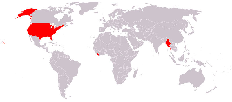 2.) Countries That Do Not Use the Metric System