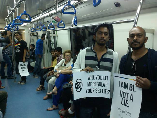 17.) Protestors in Bangalore stand up for LGBT rights.