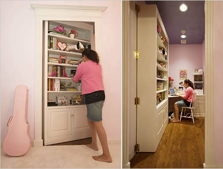 Hidden Bedroom Behind Bookcase