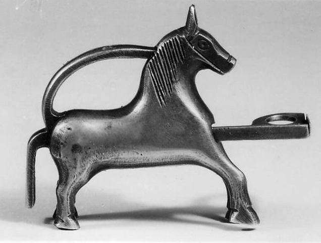 Horse-shaped pad lock, India, 18th or 19th century.