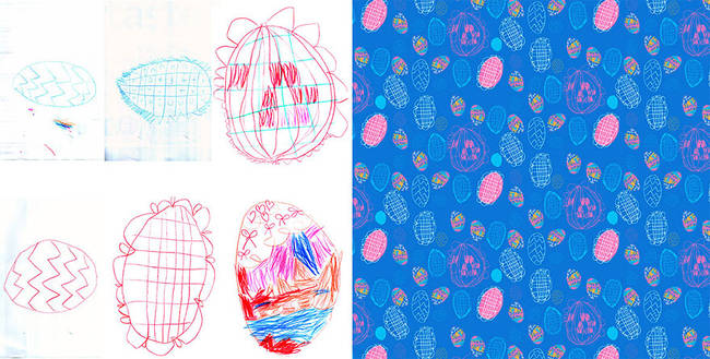 Inspired by Easter eggs, this would make great wrapping paper!