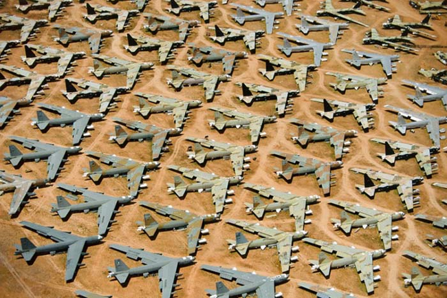 A war plane grave yard.