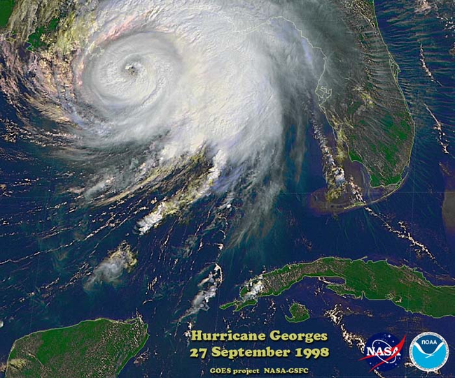 1998 - Hurricane Georges. 604 deaths and $9.72 billion worth of damage.