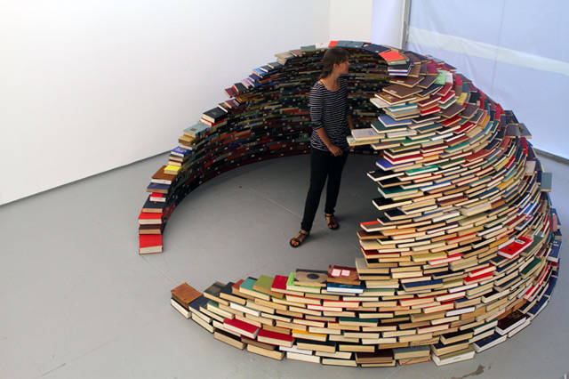 This igloo is made entirely out of books - though not exactly weather-proof, it's still pretty awesome.