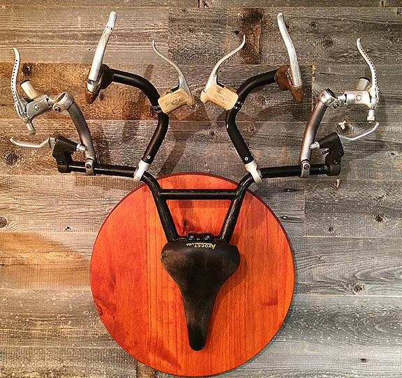 I imagine there is a pretty limited market for bike taxidermy, but there's definitely something appealing about using old bike parts to create something artistic.