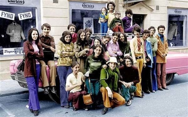 43.) Young Osama Bin Laden with his family in Sweden, in the green shirt on the right (1970s).