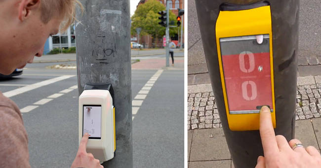 On opposite corners of the street, pedestrians can challenge each other to a real-time game of <i>Pong</i>.