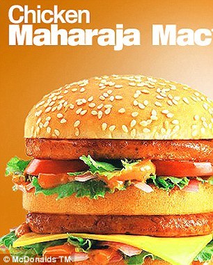 20. For the meat eating Indian fast food fans, the Maharaja Mac is basically a spicy chicken version of the Big Mac. (Sorry, no beef fans, none of that here.)