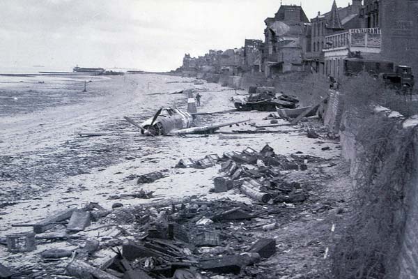 This US fighter jet crashed on Juno Beach, some time after Canadian forces came ashore.