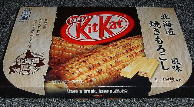 Grilled Corn Flavored Kit Kat Bars.