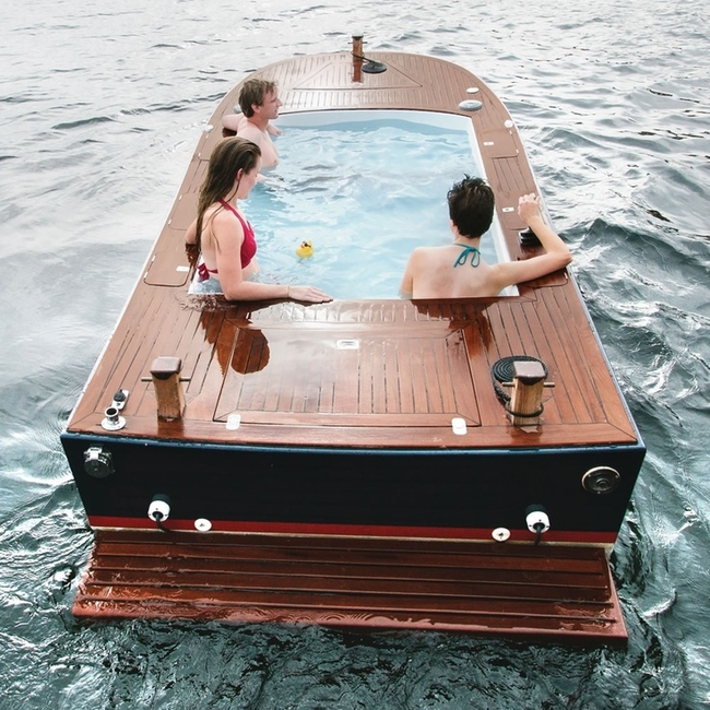 12.) Hot tub boat.