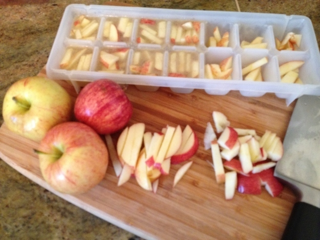 6.) Freeze apple slices in chicken broth for a cool treat on a hot summer's day.