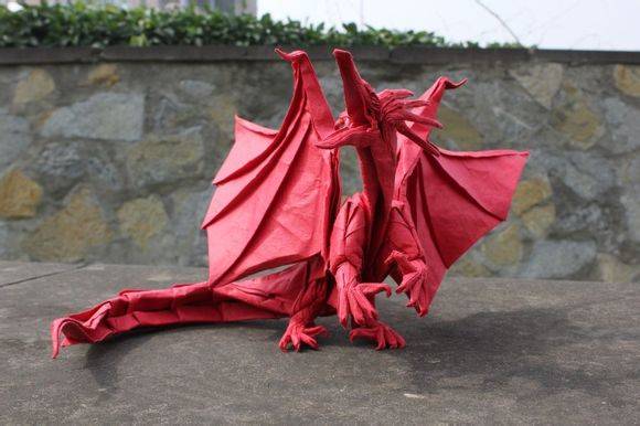 This origami is so detailed. It looks like it's about to come to life!