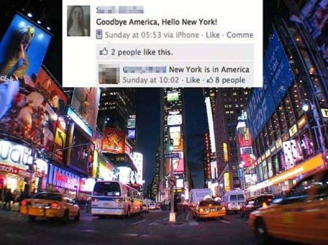 Wait what country did she think New York was in? Canada? *shudders*