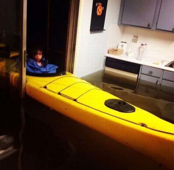 25.) He always told his wife he would find a way to use the kayak.