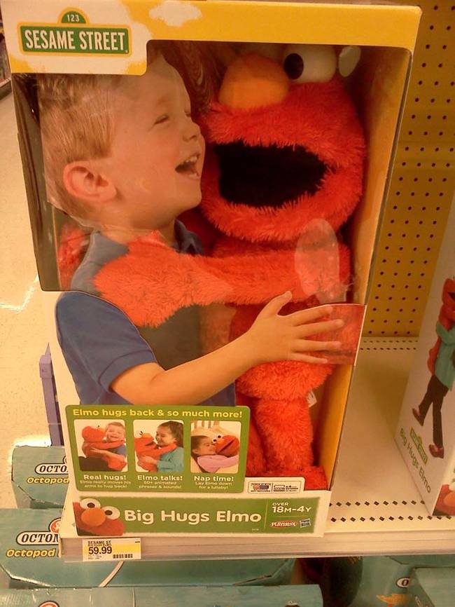 Why is Elmo trying to strangle that kid?