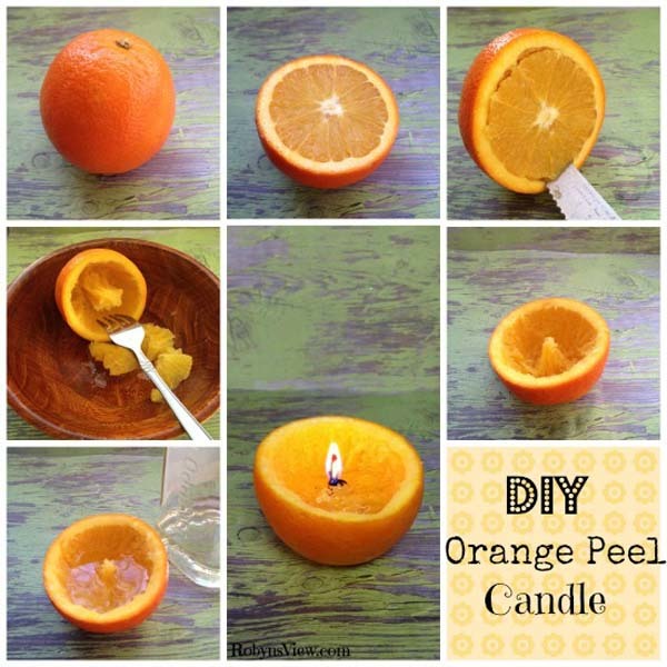 3.) Orange Peel Candles