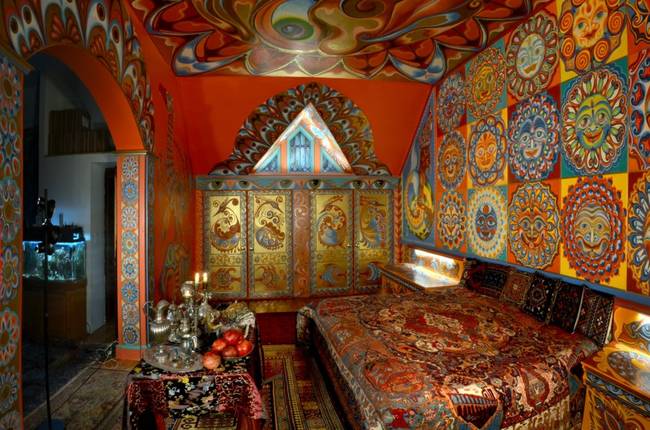 The whole house is awash in vibrant colors and patterns.