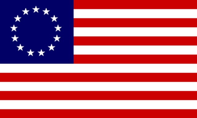 13 Stars (1775-1795) The original flag was classically sewn by Betsy Ross, but some historians think that assertion might be false. What a weird conspiracy theory though, right?