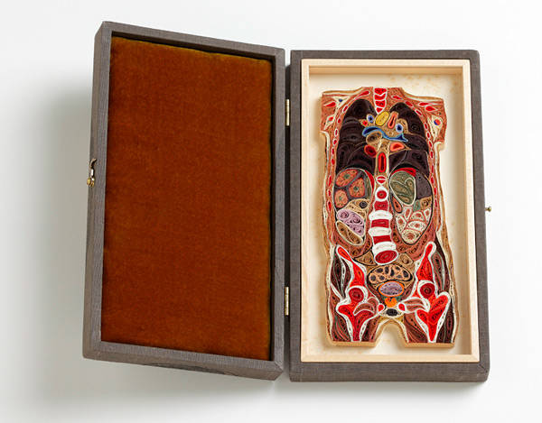 The final product, in its box, is a nod to both scientific and religious artwork.