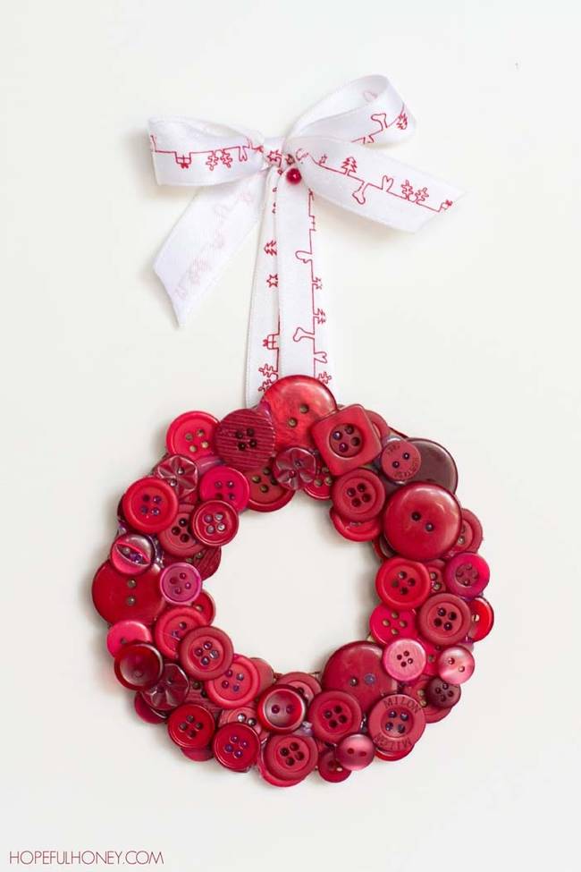 12.) Button Wreath