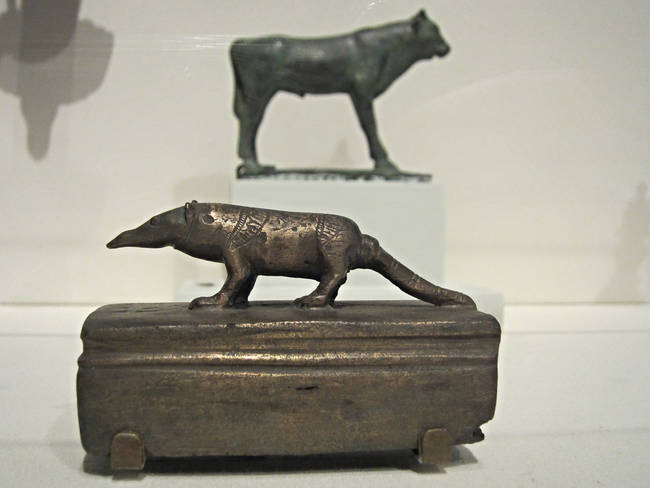 A coffin for a shrew. These little rodents were believed to be the attendants and guardians of the sun god, Ra. 664-30 BCE.