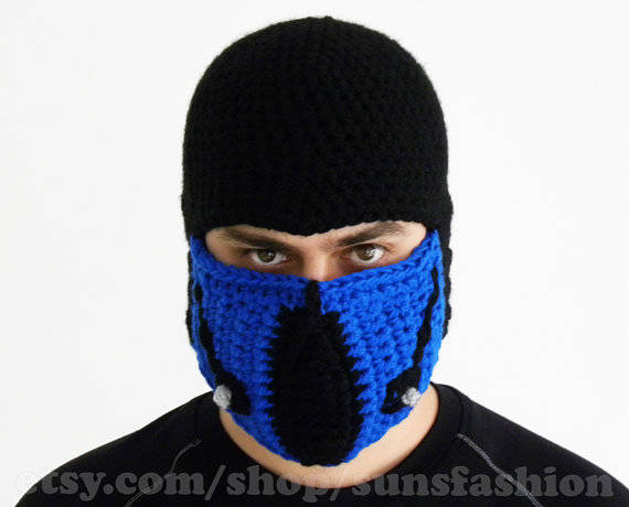 Sub-Zero Mortal Kombat Crochet Mask